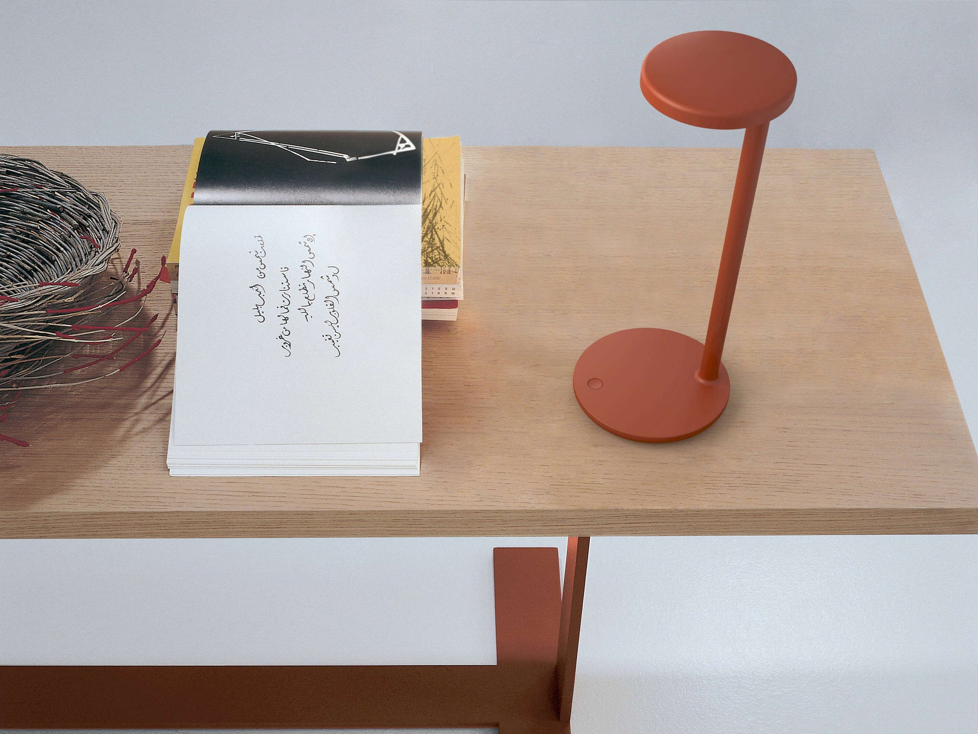 Oblique LED Desk Lamp and Qi with Wireless Charging Base