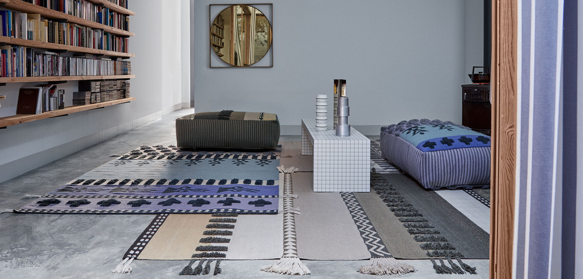 Glaoui Rug Pouf Gan 