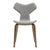 Grand Prix Chair With Wood Legs and Upholstered Front Dining chairs Fritz Hansen 