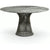 Platner Dining Table - 54 Inch Dining Tables Knoll Metallic Bronze Grey marble, Shiny finish 