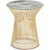 Platner Side Table - Gold side/end table Knoll 18K Gold plated Grey marble, Shiny finish 