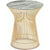 Platner Side Table - Gold side/end table Knoll 18K Gold plated Grey marble, Satin finish 