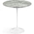 Saarinen Side Table - 20” Round side/end table Knoll White Grey marble, Satin finish 