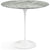 Saarinen Side Table - 22” Oval side/end table Knoll White Grey marble, Satin finish 