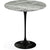 Saarinen Side Table - 20” Round side/end table Knoll Black Grey marble, Shiny finish 