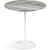 Saarinen Side Table - 20” Round side/end table Knoll White Grey marble, Shiny finish 