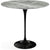 Saarinen Side Table - 22” Oval side/end table Knoll Black Grey marble, Shiny finish 