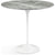 Saarinen Side Table - 22” Oval side/end table Knoll White Grey marble, Shiny finish 