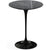 Saarinen Side Table - 16" Round side/end table Knoll Black Grigio Marquina marble, Satin finish 