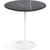 Saarinen Side Table - 20” Round side/end table Knoll White Grigio Marquina marble, Satin finish 