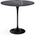 Saarinen Side Table - 22” Oval side/end table Knoll Black Grigio Marquina marble, Satin finish 