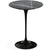 Saarinen Side Table - 16" Round side/end table Knoll Black Grigio Marquina marble, Shiny finish 