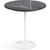 Saarinen Side Table - 20” Round side/end table Knoll White Grigio Marquina marble, Shiny finish 