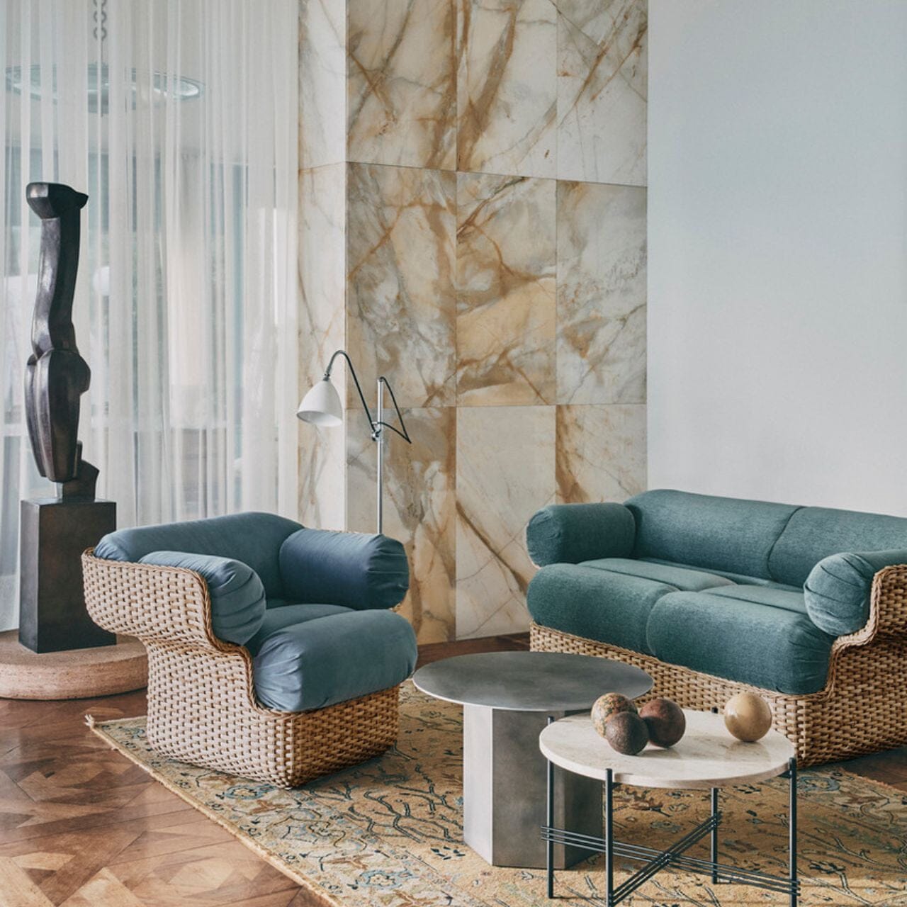 Basket 3-Seater Sofa Sofas Gubi 