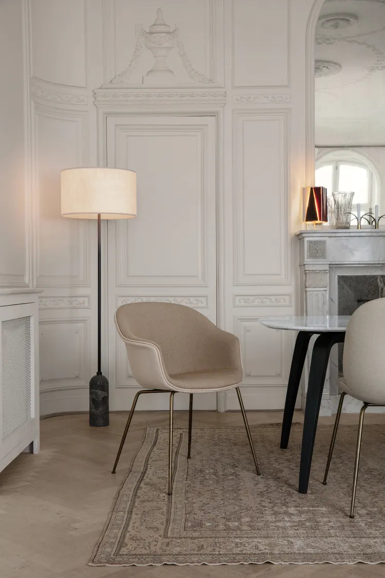 Bat Conic Base Dining Chair - Front Upholstered Chairs Gubi 