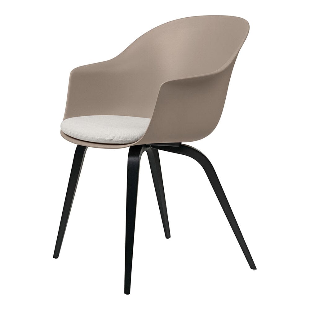 Bat Wood Base Dining Chair With Cushion Chairs Gubi 