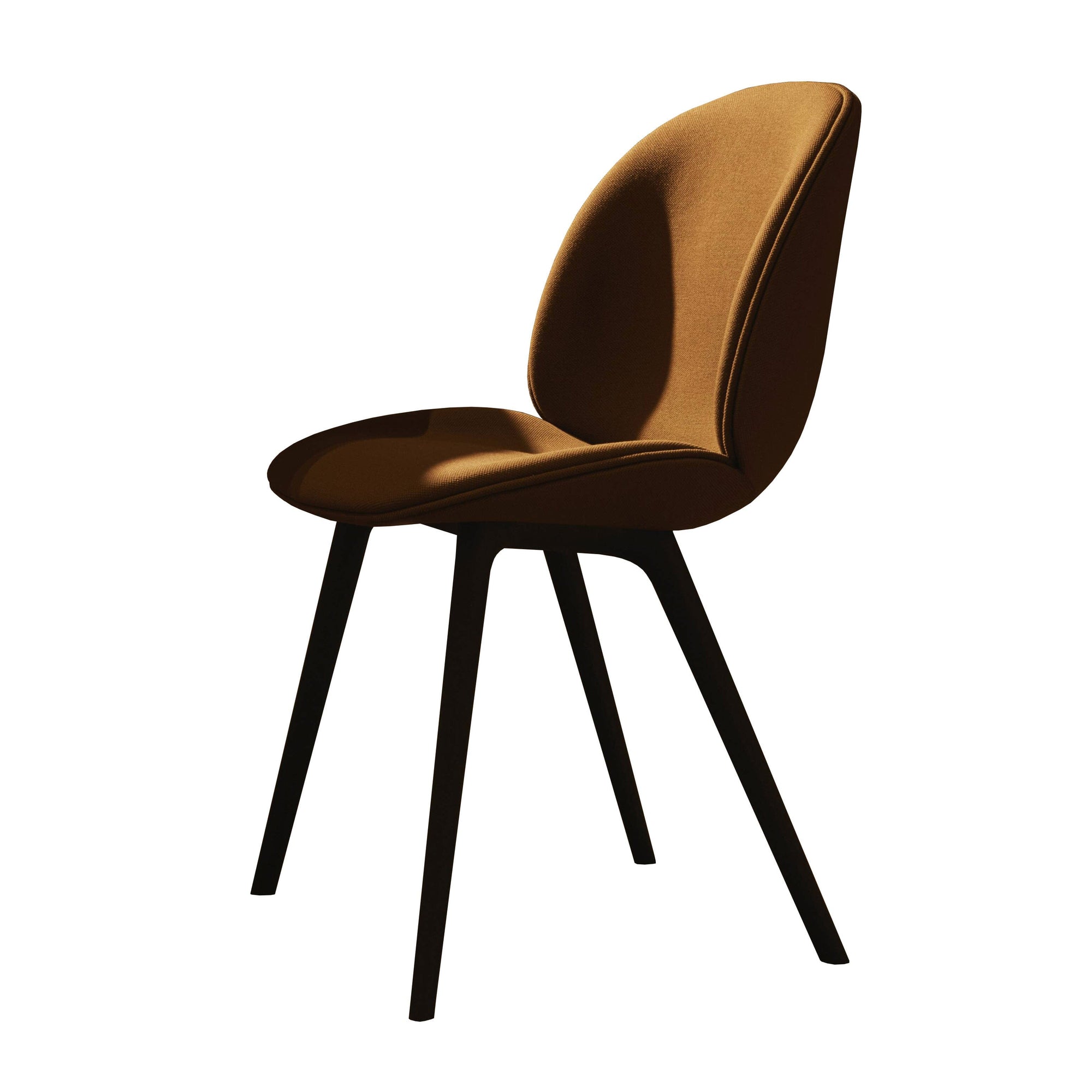 Beetle Black Plastic Base Dining Chair - Fully Upholstered Chairs Gubi 