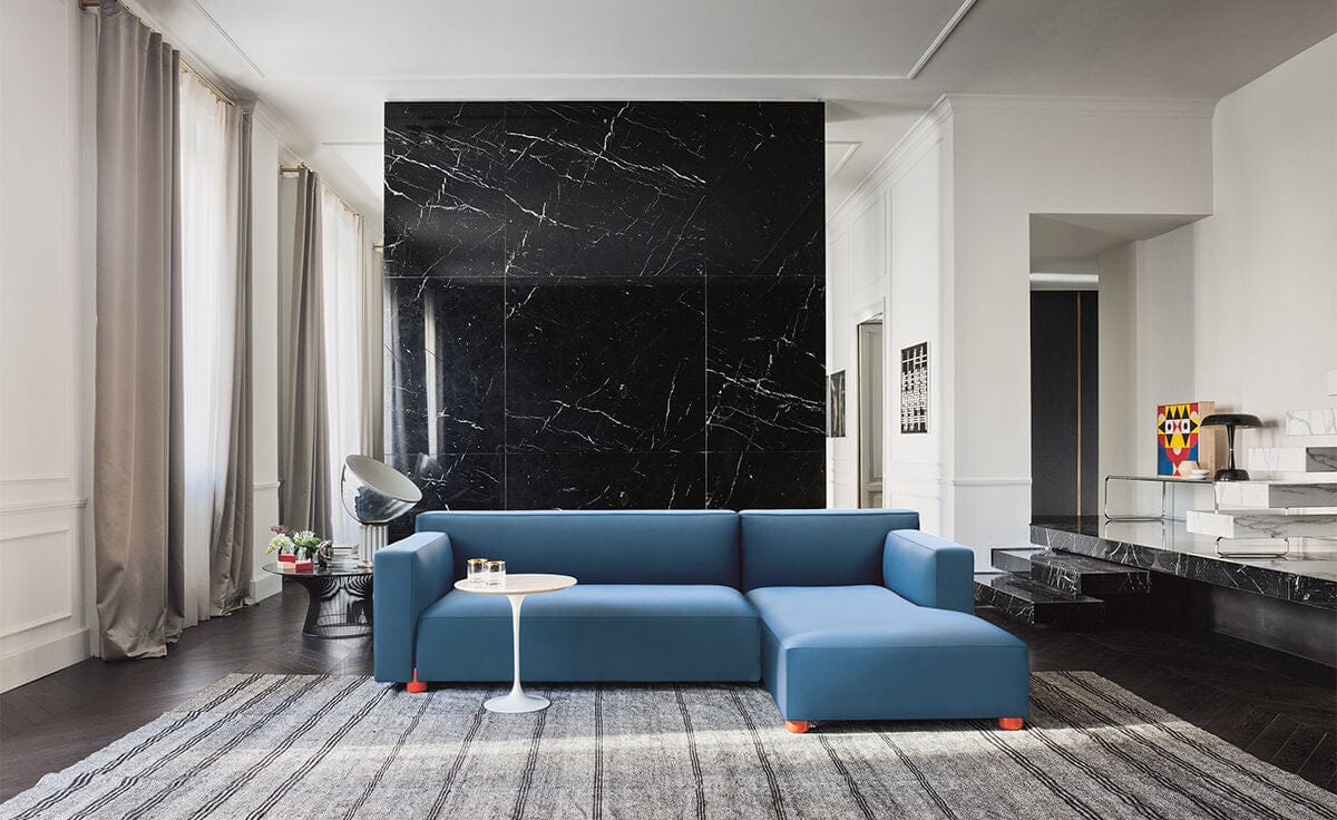 Barber Osgerby Asymmetric Sofa with Chaise Sofa Knoll 