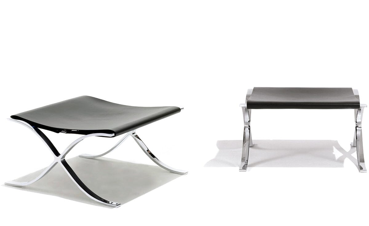 Barcelona Stool with Cowhide Sling Stools Knoll 
