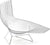 Bertoia Asymmetric Chaise Lounge With Seat Cushion lounge chair Knoll 