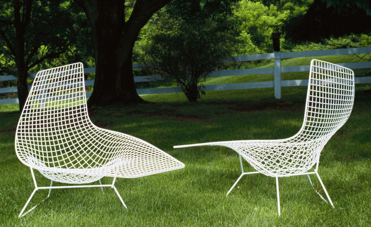 Bertoia Asymmetric Chaise lounge chair Knoll 