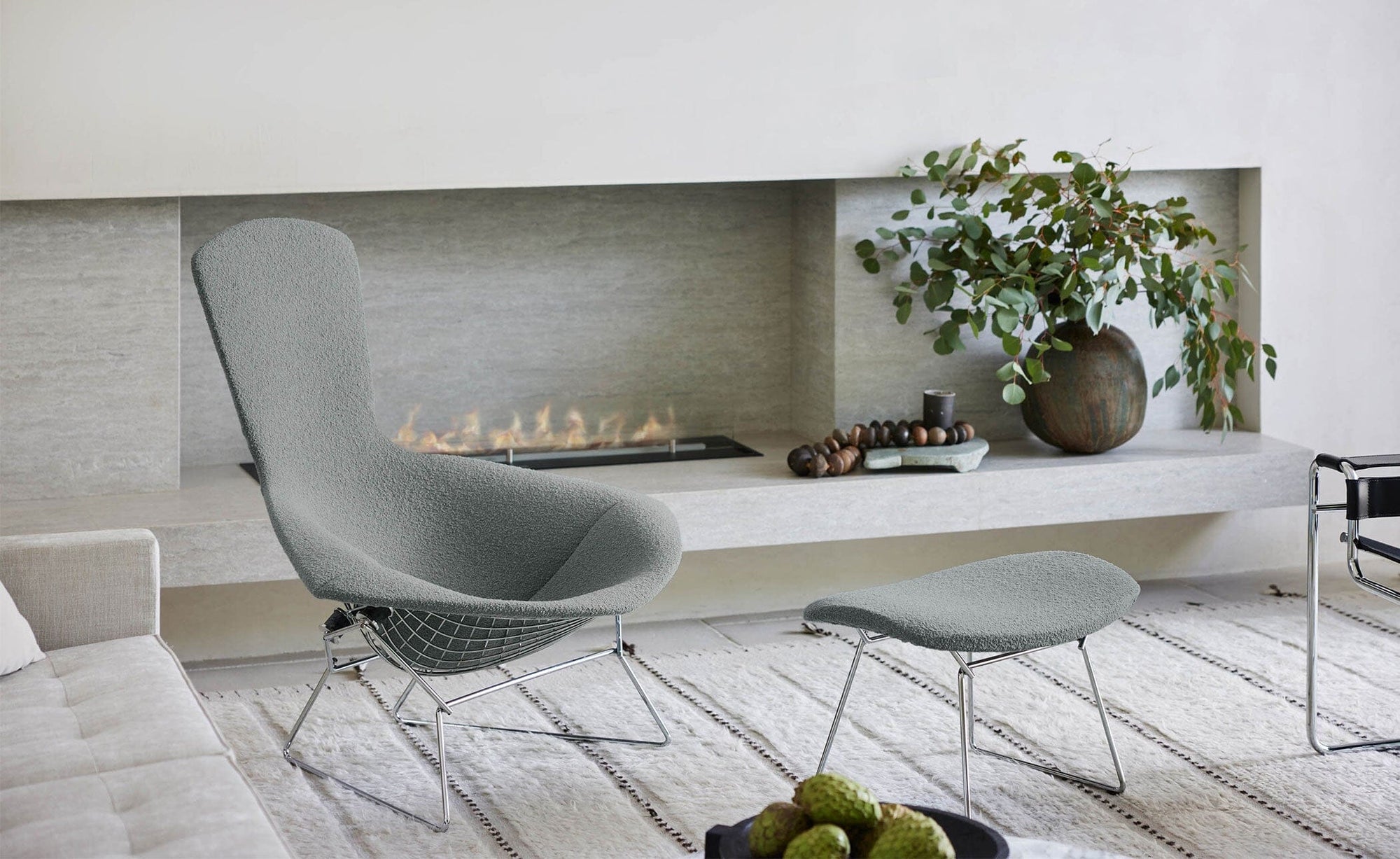 Bertoia Bird Chair and Ottoman lounge chair Knoll 