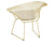 Bertoia Gold Plated Small Diamond Chair With Seat Pad lounge chair Knoll 