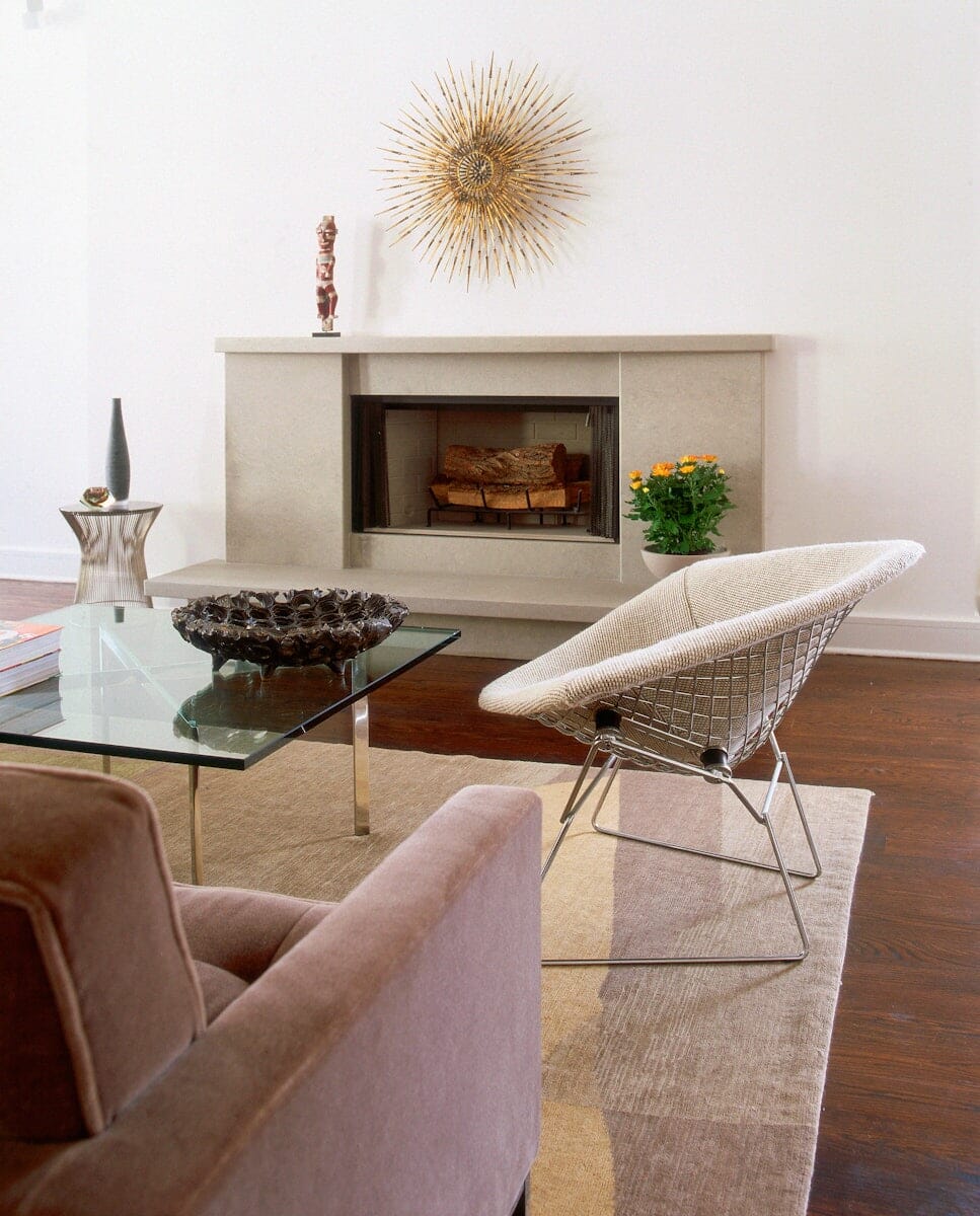 Bertoia Small Diamond Chair with Full Cover lounge chair Knoll 
