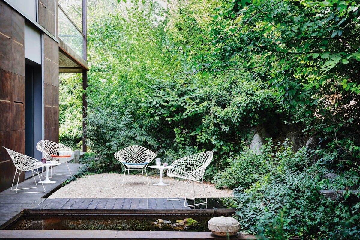Bertoia Small Diamond Chair with Seat Pad lounge chair Knoll 