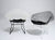 Bertoia Two-Tone Diamond Chair with Seat Cushion Side/Dining Knoll 