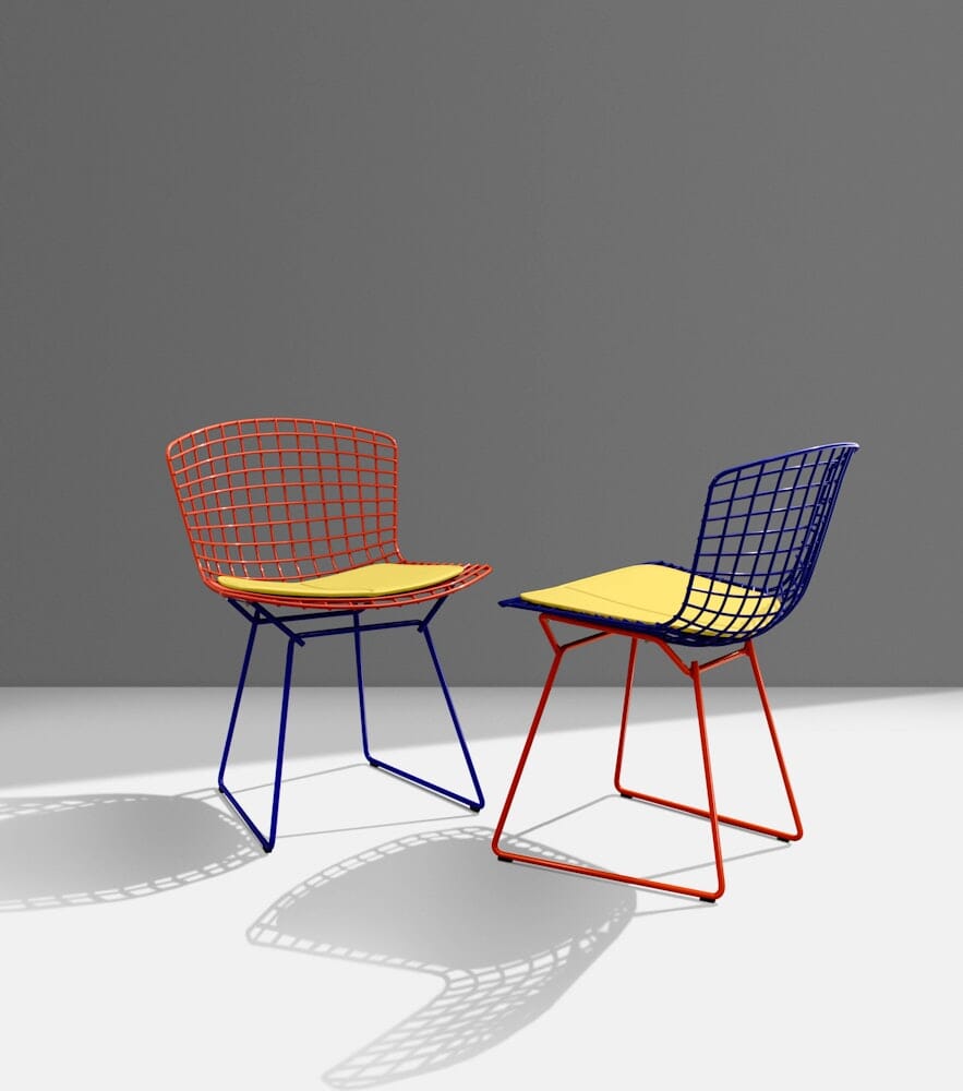 Bertoia Two-Tone Side Chair Side/Dining Knoll 