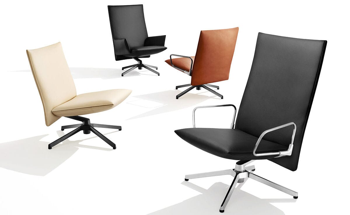 Pilot Low Back Lounge Chair with Loop Arms lounge chair Knoll 
