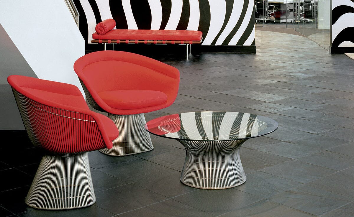 Platner Nickel 42" Coffee Table Coffee Tables Knoll 