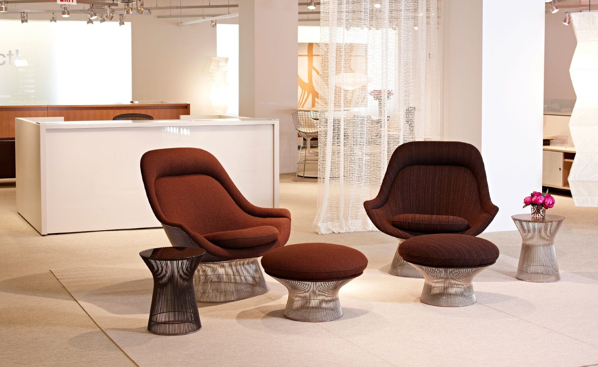 Platner Polished Nickel Easy Chair lounge chair Knoll 