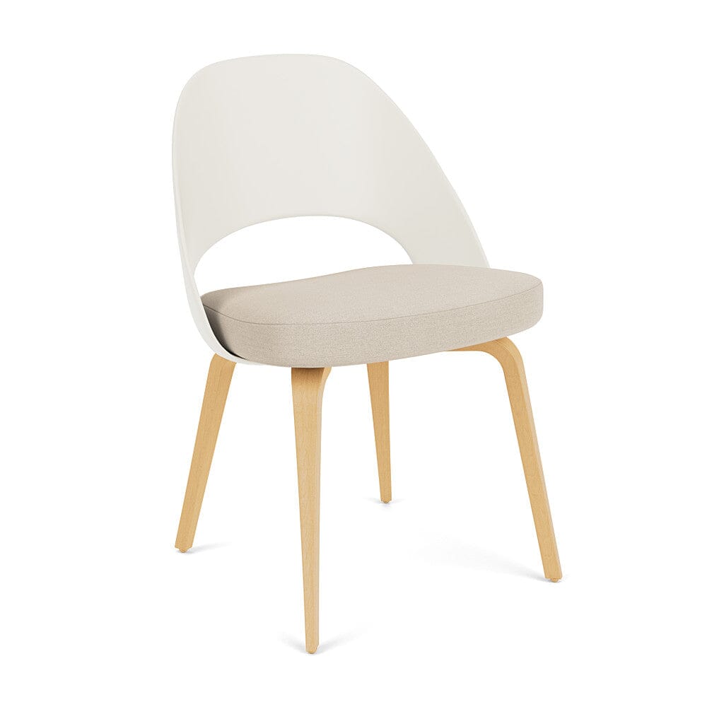 Saarinen Executive Plastic Back Chair With Wood Legs Side/Dining Knoll 