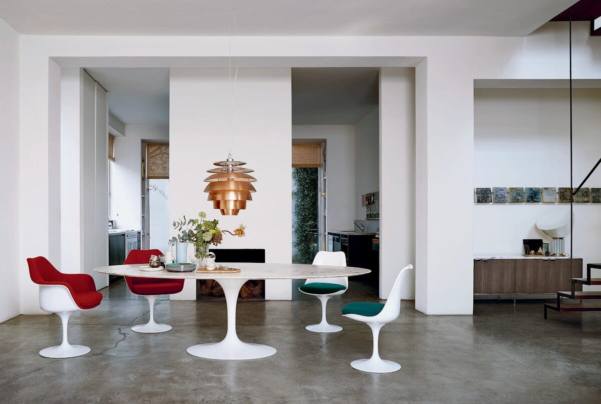 Saarinen Tulip Armless Chair Side/Dining Knoll 