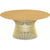 Platner Coffee Table - 36" in Gold Coffee Tables Knoll 18K Gold plated Light Oak 