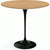Saarinen Side Table - 22” Oval side/end table Knoll Black Light Oak 