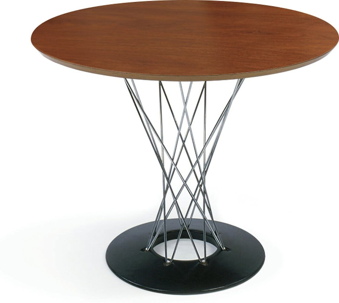 Noguchi Cyclone Dining Table Dining Tables Knoll Light Walnut 36" diameter 