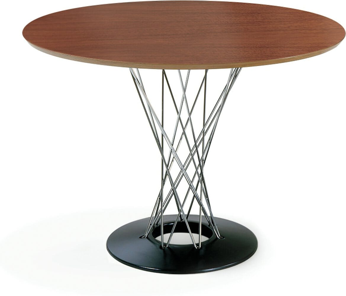 Noguchi Cyclone Dining Table Dining Tables Knoll Light Walnut 42" diameter 