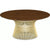 Platner Coffee Table - 36" in Gold Coffee Tables Knoll 18K Gold plated Light Walnut 