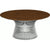 Platner Nickel 36" Coffee Table Coffee Tables Knoll Veneer Light Walnut Top 