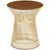 Platner Side Table - Gold side/end table Knoll 18K Gold plated Light Walnut 