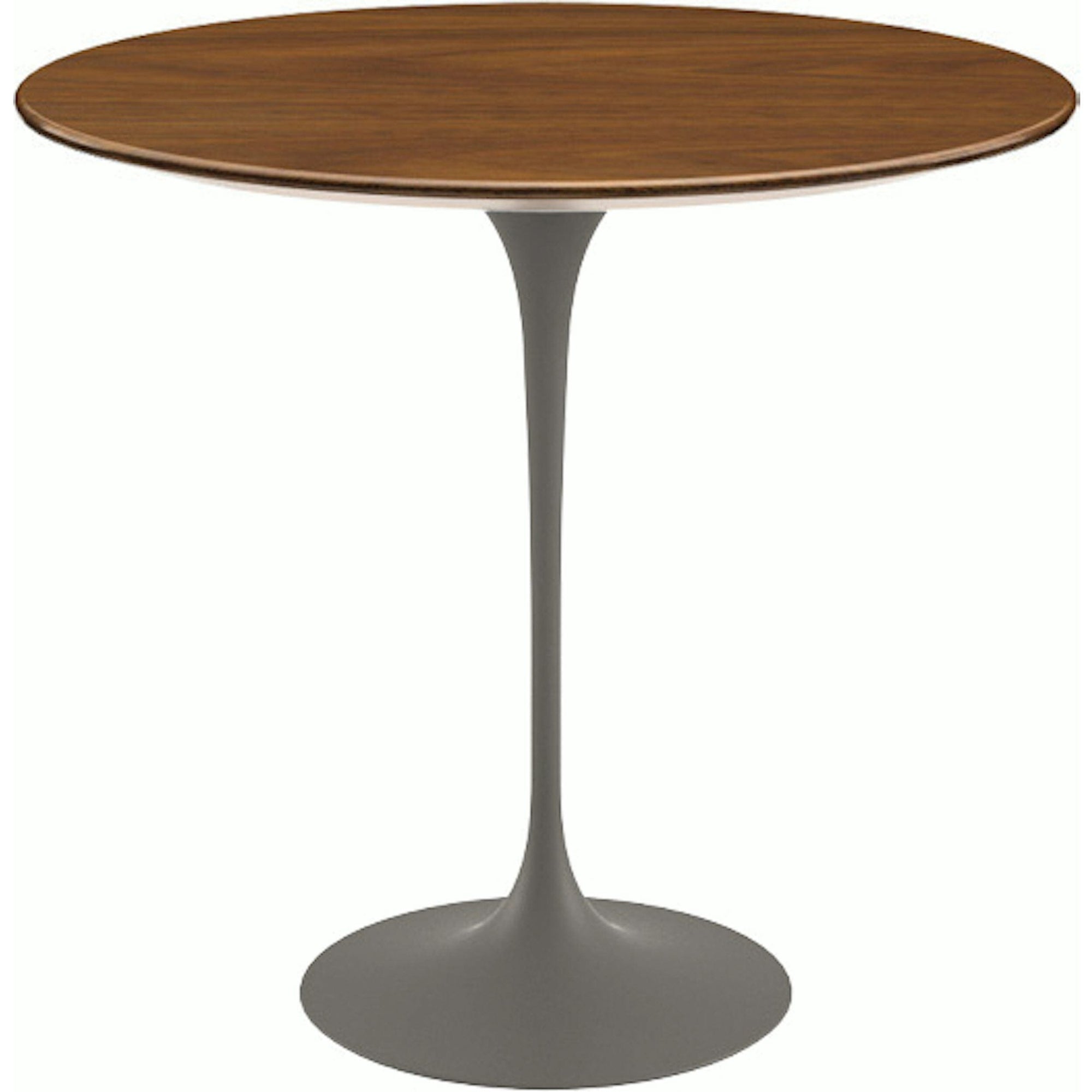 Saarinen Side Table - 22” Oval side/end table Knoll Grey Light Walnut 