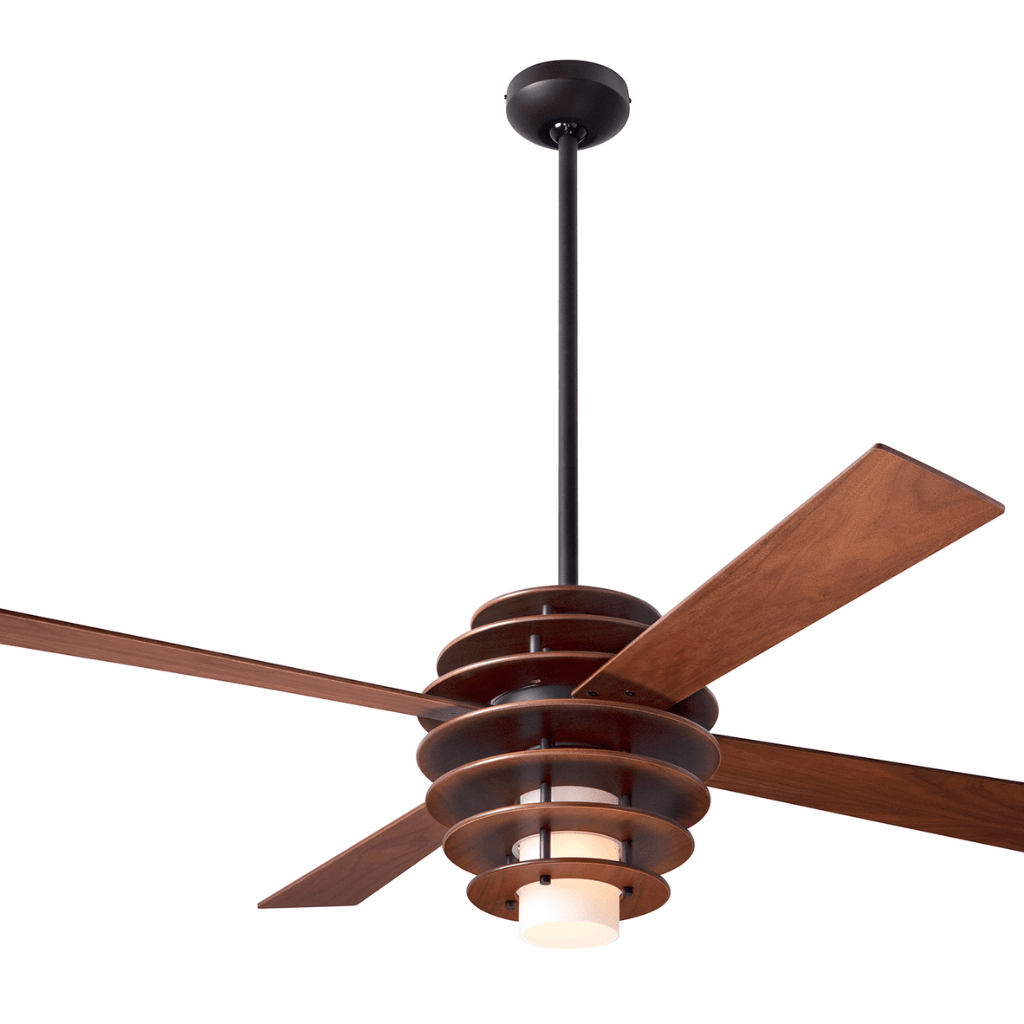 Stella Ceiling Fan Ceiling Fans Modern Fan Co Mahogany/Dark Bronze 002 Fan and Light - 3 wires 