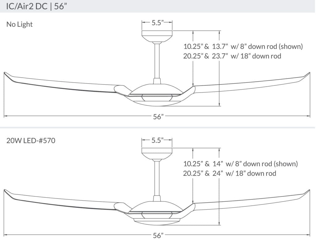 IC/Air2 DC Ceiling Fan Ceiling Fans Modern Fan Co 