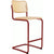 Cesca Stool–Cane Seat & Back Stools Knoll Bar Height Natural Beech Red