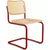 Cesca Cane Chair Side/Dining Knoll Armless Natural Beech Red
