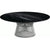 Platner Nickel 42" Coffee Table Coffee Tables Knoll Polished Finish Nero Marquina Marble Top: Black 
