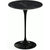 Saarinen Side Table - 16" Round side/end table Knoll Black Nero Marquina marble, Satin finish 